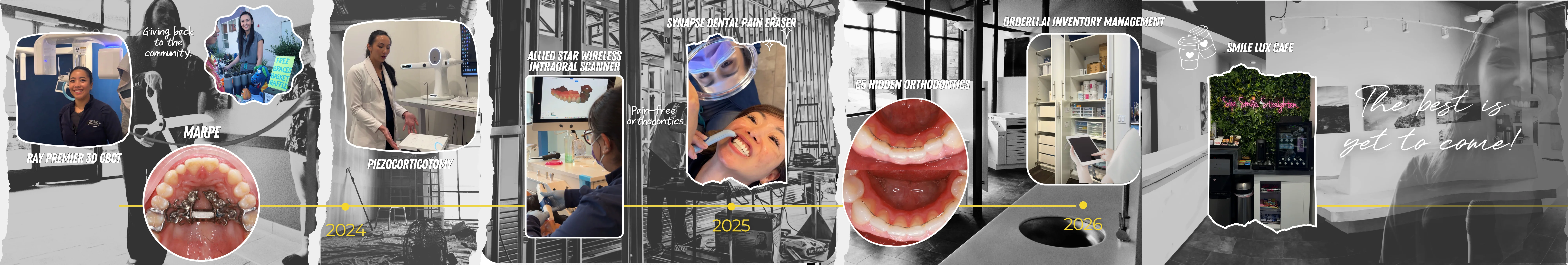 The Art of Braces 2023–2026: Celebrating eight years of boutique orthodontic care in Las Vegas — introducing hidden orthodontics, MARPE appliances, the Smile Lux Cafe patient lounge, and continuing our commitment to the art and science of beautiful, healthy smiles.